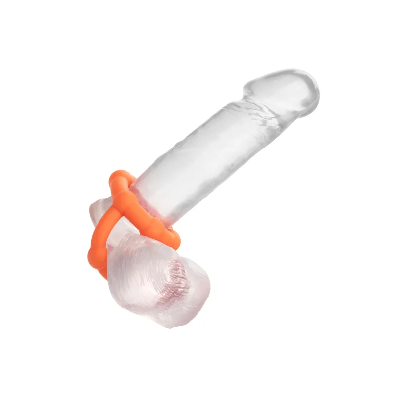 Inel de Penis si Testicule Alpha All Star, Silicon Lichid, Portocaliu