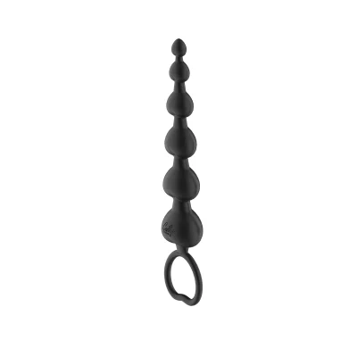 Bile Anale Emotion, Silicon, Negru, 19 cm, Guilty Toys, Backdoor Pleasure