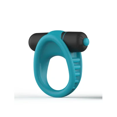 Inel Penis Ocean cu Vibratii, Silicon, Albastru, Mokko Toys, Simply Fun