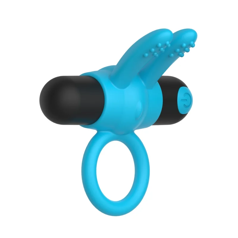 Inel Penis Sapphire, 10 Moduri Vibratii, Silicon, USB, Albastru, Mokko Toys, Simply Fun