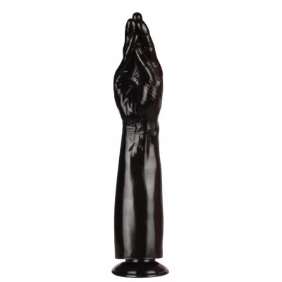 Dildo Fisting Naughty Hand, PVC, Negru, 38.5 cm