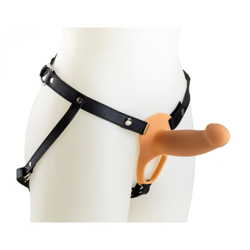 Strap-on Hollow H2, Silicon, Natural, 16.6 cm