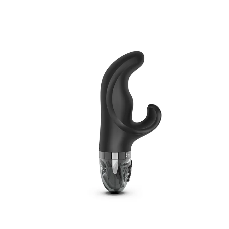 Vibrator Mystim Hip Hop Bob, 8 Moduri Vibratii, 5 Moduri Electro-Stimulare, Silicone, Negru, 16 cm