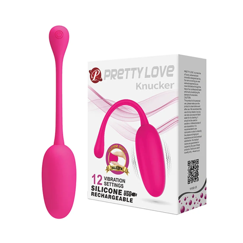 Ou Vibrator Knucker, 12 Moduri Vibratii, Silicon, USB, Roz