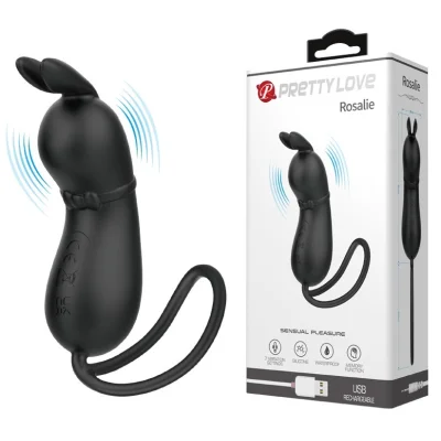 Stimulator Rosalie, 7 Moduri Vibratii, Silicon, USB, Negru