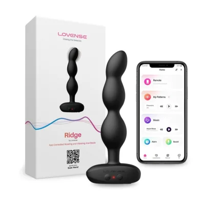 Stimulator Lovense Ridge, Bluetooth Control, Free App, Silicon, Negru