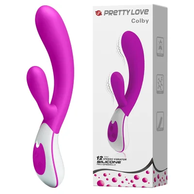 Vibrator Rabbit Colby, 12 Moduri Vibratii, Silicon, USB, Mov, 21.5 cm