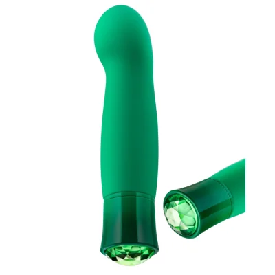 Vibrator Enchanting Emerald, 10 Moduri Vibratii, Silicon, USB, IPX7, Verde, 13.9 cm