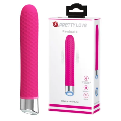 Vibrator Pretty Love Reginald, 12 Moduri Vibratii, Silicon, Roz, 16.7 cm