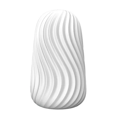 Ou Masturbator Wavy Egg, TPE, Alb, Guilty Toys, Mighty Warrior