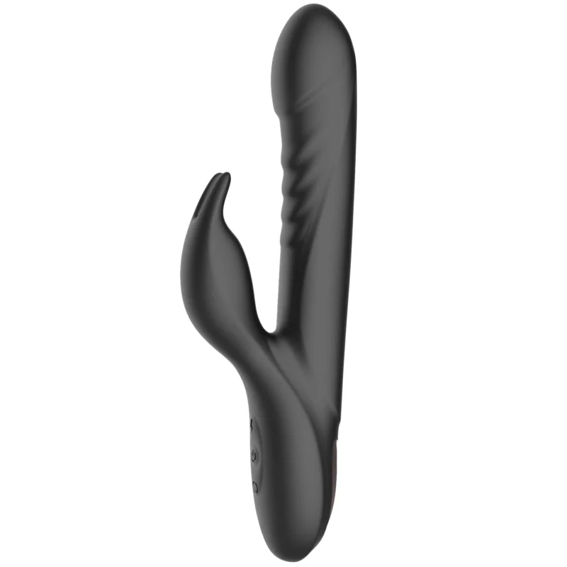 Vibrator Iepuras Yasmin, 3+7 Moduri Stimulatoare, Silicon, USB, Negru, 22.5 cm, Guilty Toys, Glamour