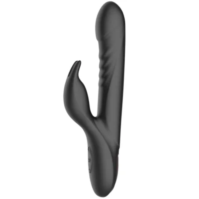 Vibrator Iepuras Yasmin, 3+7 Moduri Stimulatoare, Silicon, USB, Negru, 22.5 cm, Guilty Toys, Glamour