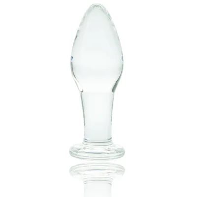 Dop Anal Glass Plug No. 1, Sticla Premium, Transparent, 10 cm, Guilty Toys, Sexxify