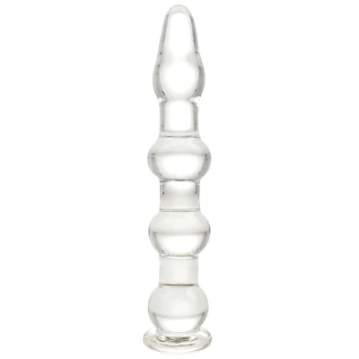 Wave Dildo, Sticla Premium, Transparent, 17.5 cm, Passion Labs, Glass Series