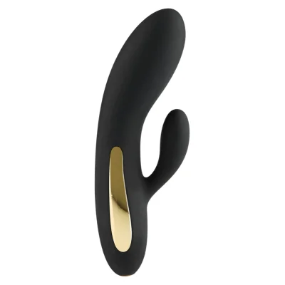 Vibrator Iepuras Splendor, 7 Moduri Vibratii, Silicon, USB, Negru, 17 cm