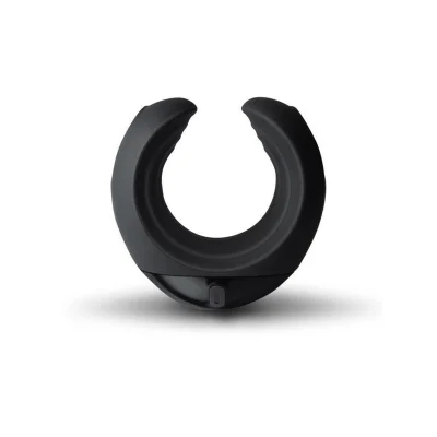 Masturbator C-Shape Echo, 10 Moduri Vibratii, Silicon, Negru