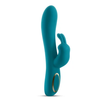 Vibrator Iepuras Obsessions Hera, 10 Moduri Vibratii, Silicon, USB, Verde, 21.2 cm