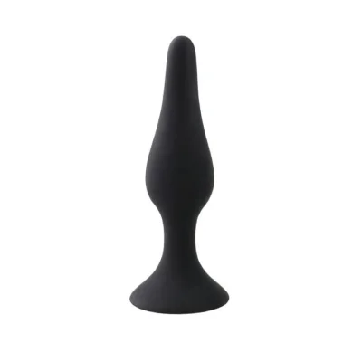 Dop Anal Vivian Large, Silicon, Negru, 12.5 cm, Guilty Toys, Sexxify