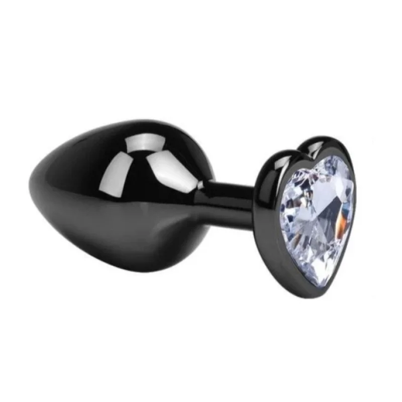 Dop Anal Dark Anal Plug Medium, Heart Shape, Transparent, Guilty Toys