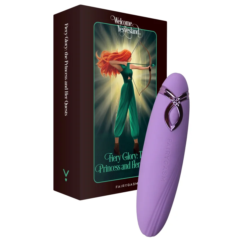 Vibrator PleasureArrow FairyGasm, 9 Moduri Vibratii, Silicon, USB, Mov, 11.5 cm
