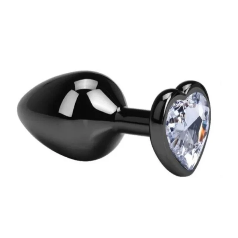 Dop Anal Dark Anal Plug Large, Heart Shape, Transparent, Guilty Toys