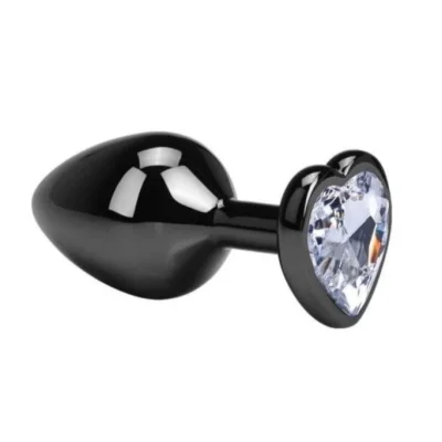 Dop Anal Dark Anal Plug Large, Heart Shape, Transparent, Guilty Toys