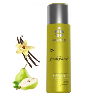 Lubrifiant pe Baza de Apa Fruity Love, Aroma Vanilie si Para Aurie, 100 ml