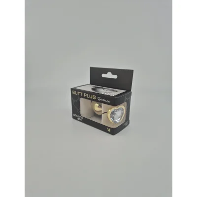 Dop Anal Hearty Buttplug, Medium, Auriu/Clear, Passion Labs