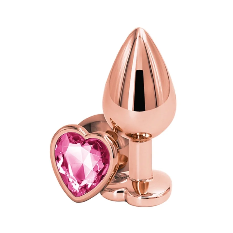 Dop Anal Brilliant Anal Plug Large Rose Gold Piatra Roz Passion Labs