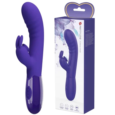 Vibrator Iepuras Cerberus Youth, Vibrating&Licking, Silicon, USB, Violet, 20.6 cm