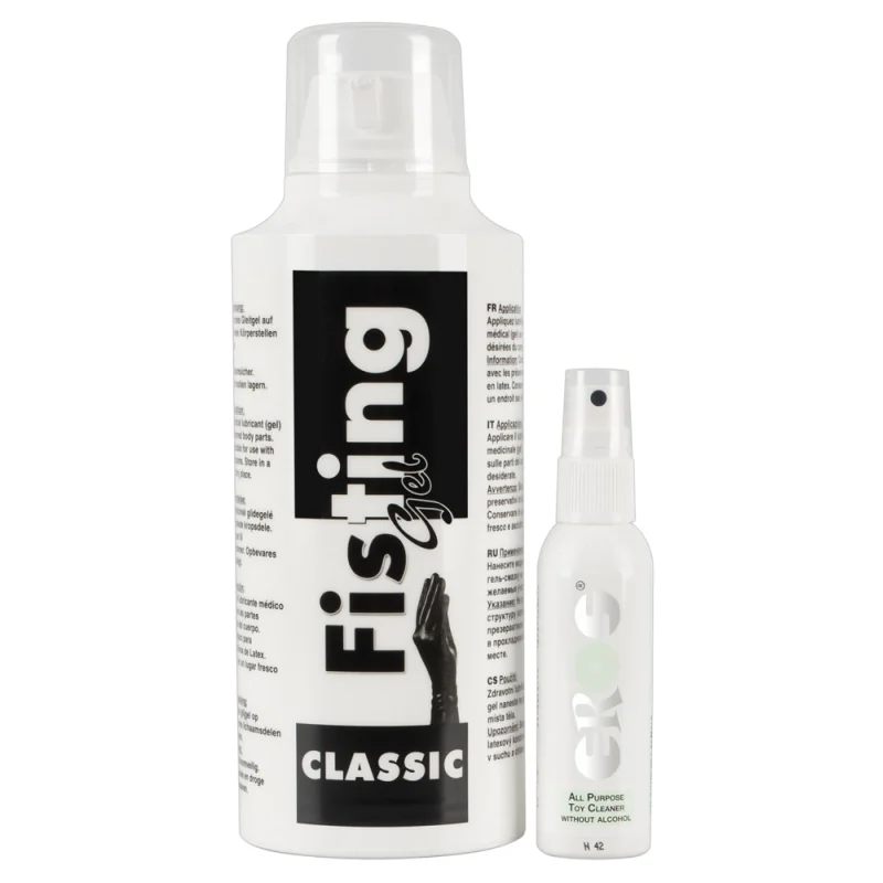 Set Fisting Gel 500 ml si Toy Cleaner Eros 50 ml