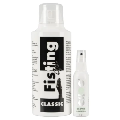 Set Fisting Gel 500 ml si Toy Cleaner Eros 50 ml