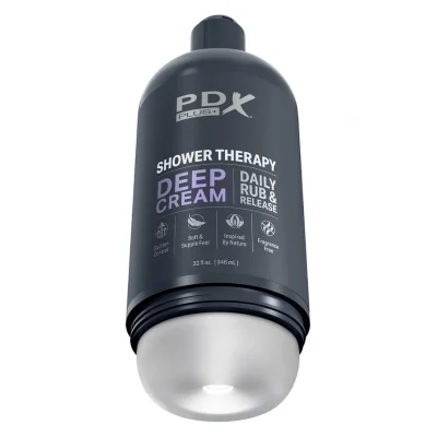 Masturbator Shower Therapy Deep Cream, Fanta Flesh, Transparent, 20.7 cm