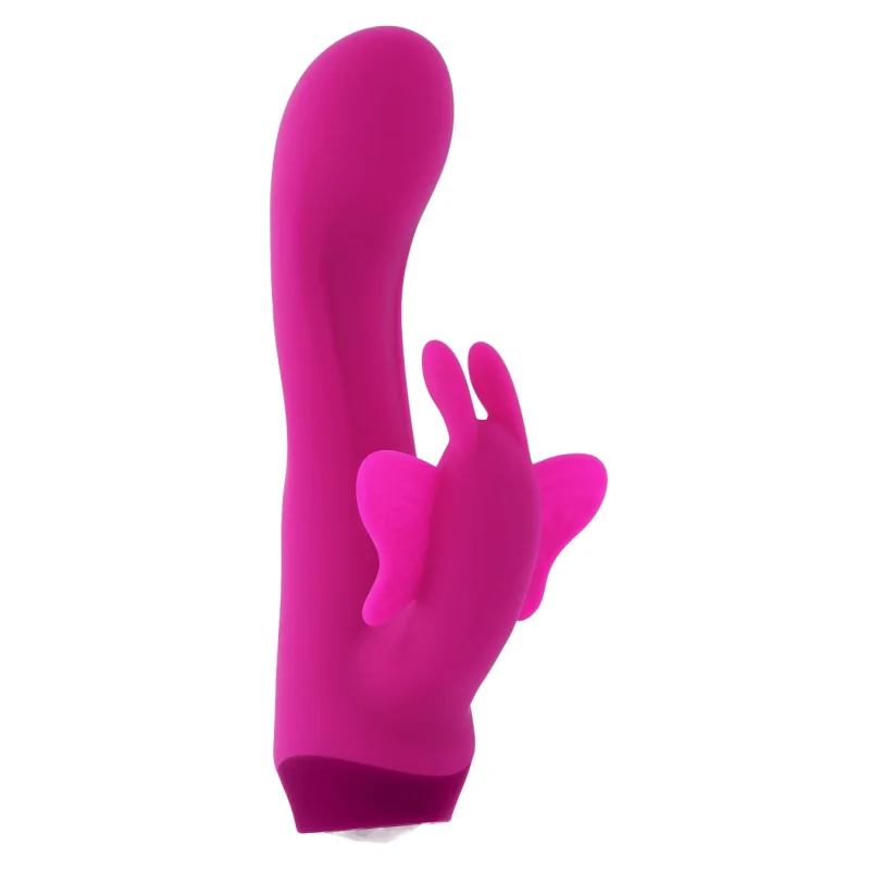 Vibrator Butterfly Love, 10 Moduri Vibratii, Silicon, USB, Roz, 13.8 cm