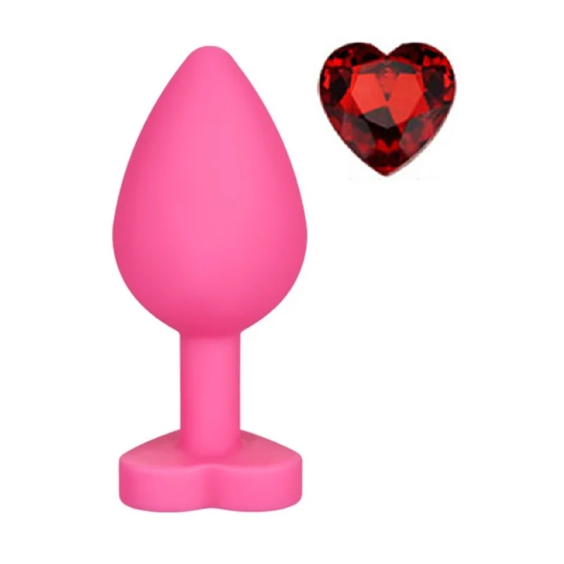 Dop Anal Brighty, Medium, Silicon, Roz/Rosu, Mokko Toys