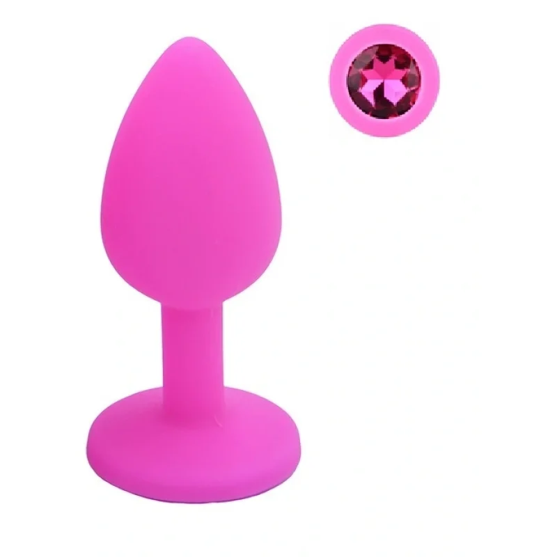 Dop Anal Silicone Buttplug, Small, Roz/Roz, Guilty Toys