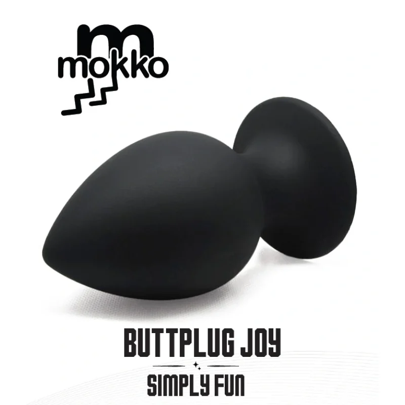 Dop Anal Butplug Joy Medium, Silicon, Negru, 10 cm, Mokko Toys