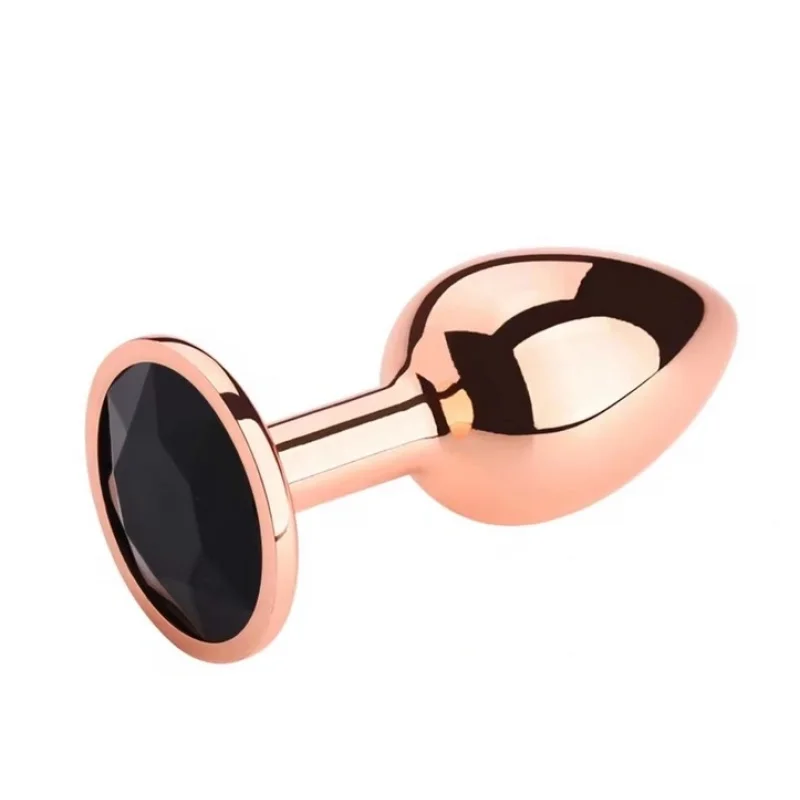 Dop Anal Charm Anal Plug Small, Rose Gold, Piatra Neagra, Passion Labs