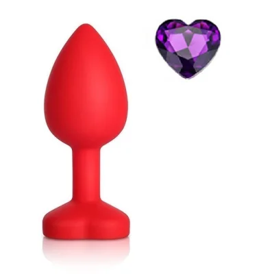 Dop Anal Brighty, Medium, Silicon, Rosu/Mov, Mokko Toys