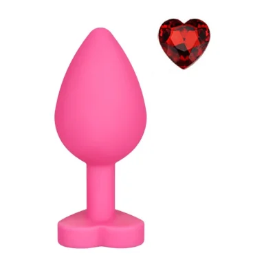 Dop Anal Brighty, Small, Silicon, Roz/Rosu, Mokko Toys