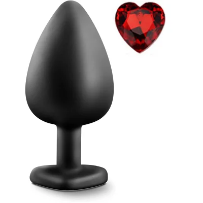Dop Anal Brighty Large Silicon Negru/Rosu Mokko Toys