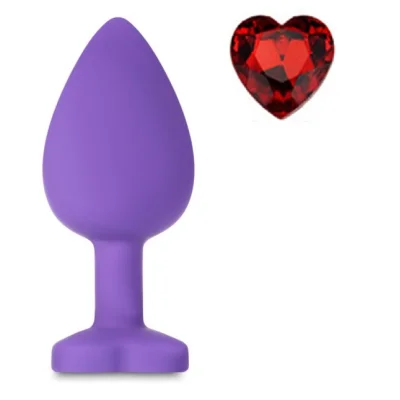 Dop Anal Brighty, Large, Silicon, Mov/Rosu, Mokko Toys