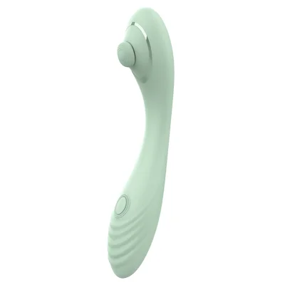 Stimulator Bendable Dual Tapping Vibe, Silicon, USB, Verde, 23 cm