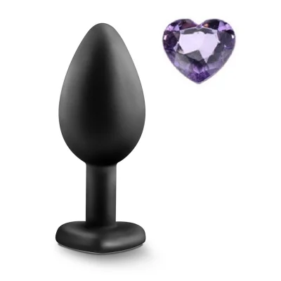 Dop Anal Brighty, Small Silicon Negru/Mov Deschis Mokko Toys