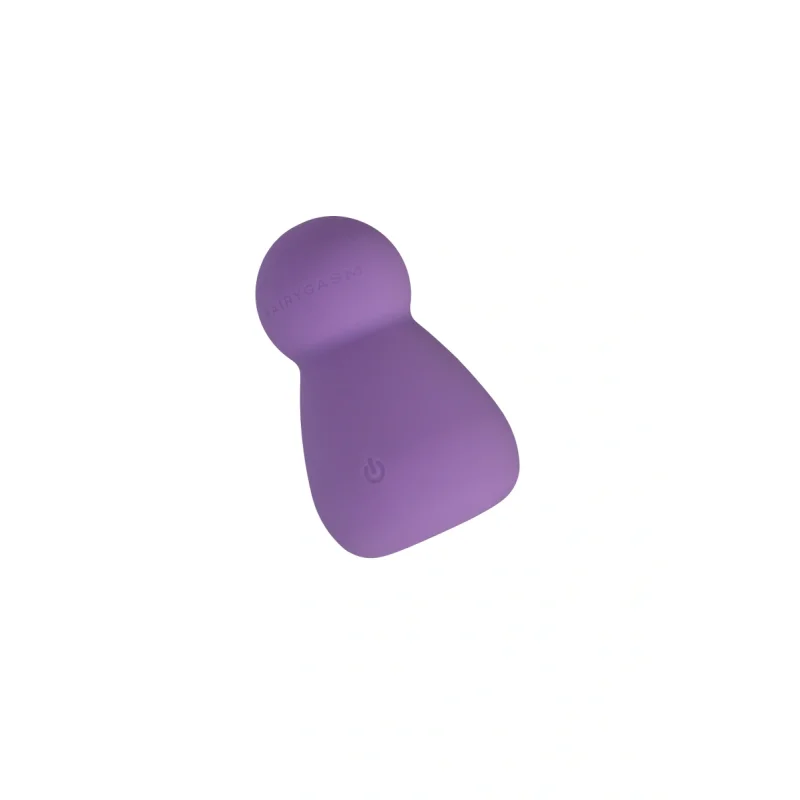 Vibrator Mini Wand Applust FairyGasm, 10 Moduri Vibratii, Silicon, USB, Violet, 7.5 cm