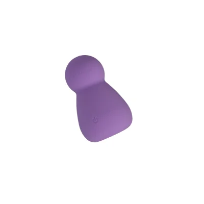 Vibrator Mini Wand Applust FairyGasm, 10 Moduri Vibratii, Silicon, USB, Violet, 7.5 cm