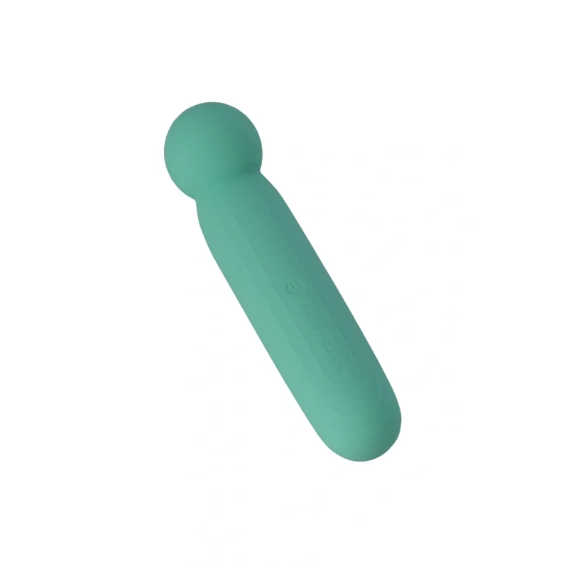 Vibrator Wand LustTree FairyGasm, 10 Moduri Vibratii, USB, Verde, 14.2 cm