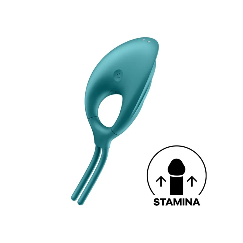 Inel de Penis Swordsman 12 Moduri Vibratii Silicon Verde USB