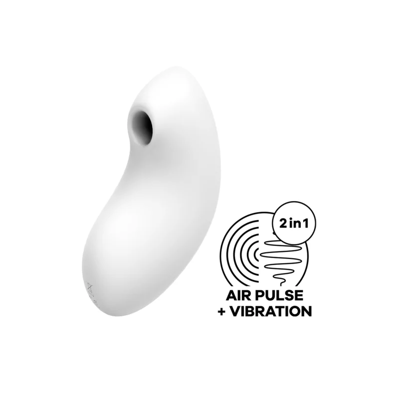Stimulator Clitoris Vulva Lover 2 Air Pulse+Vibration USB Silicon Alb