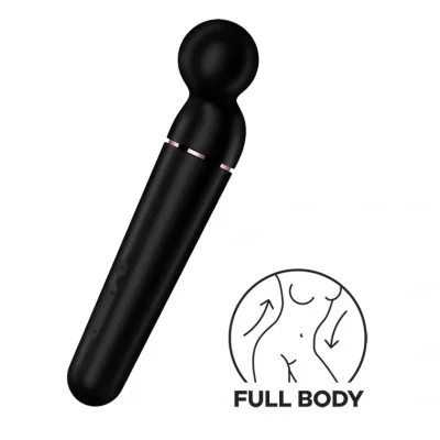 Vibrator Planet Wand-er, 60 Combinatii Stimulatoare, Silicon, USB, Negru
